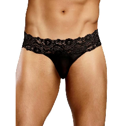 Image of Male Power Scandal Lace Micro Thong with Pinch Back