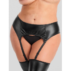Image of Lovehoney Plus Size Fierce Wet Look Garter Belt