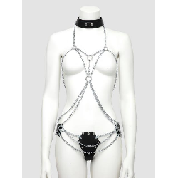 DOMINIX Deluxe Leather and Chain Harness